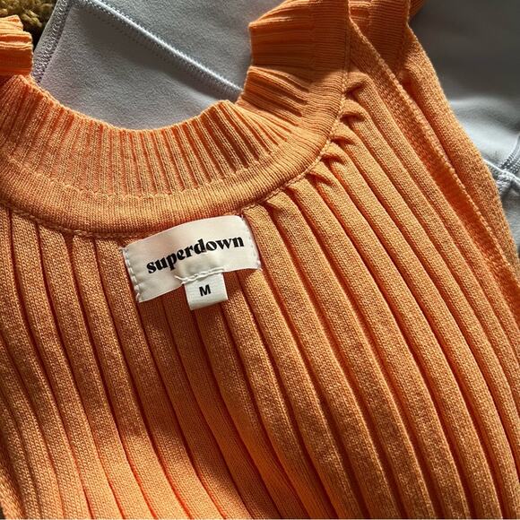 Revolve Superdown Milana Rib Knit Mini Dress in Orange - Picture 4 of 5